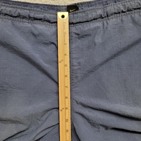 Nike Shorts Mens Large Blue Swim Trunks Lined Drawstring Spellout Logo Vintage - Picture 16 of 16